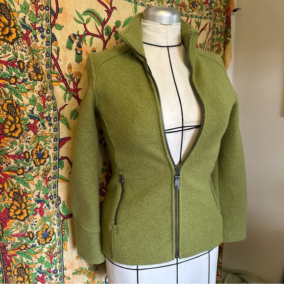 ibex Jackets & Blazers - Ibex Olive Wool Jacket Small